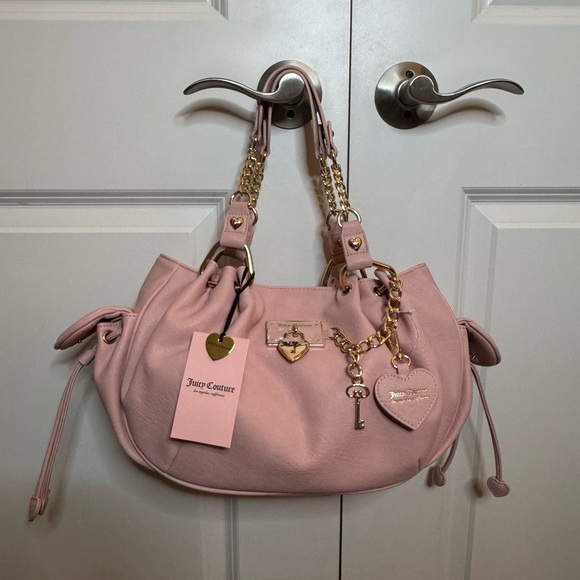 Brand New Juicy Couture “Rolling On” Satchel in Pink Diamond *SHIPS FAST*
